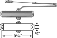 Image of Product. Front orientation. Contains Annotated. Door Closers. High-Traffic Door Closers, Style A.