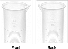 Image of Product. Front orientation. Contains Annotated, Border, MultipleImages. Graduated Cylinders. Easy-Pour Plastic Graduated Cylinders.