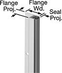 Image of Product. Front orientation. Contains Annotated. Weatherstripping. Magnetic-Contact Frame-Mount Weatherstripping.