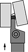 Image of Specification. Cutoff. Front orientation. Contains Annotated. Lathe Tool Inserts. Shank-Style Holders for Cutoff and Grooving Lathe Tool Inserts with Two Cutting Edges.