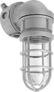 Image of Product. Front orientation. Ceiling and Wall Lights. Hazardous Location Ceiling and Wall Lights, Incandescent, Clear Lens, Wall Fastener Mount.