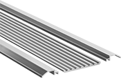 Image of Product. Front orientation. Exploded, ZoomedIn view. Thresholds. Reversible Smooth/Ribbed Thresholds.