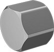 Image of Product. Female. Front orientation. Pipe and Fittings. High-Pressure Brass and Bronze Threaded Pipe Fittings for Drinking Water, Caps, Female, Threaded Fitting Connection, Hex Body.