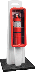 Image of ProductInUse. Front orientation. Fire Extinguisher Stands. Fire Extinguisher Stands with Cabinet.