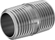 Image of Product. Male. Front orientation. Pipe and Fittings. High-Pressure Brass and Bronze Threaded Pipe Nipples and Pipe for Drinking Water, Pipe—Fully Threaded, Male, Threaded Fitting Connection.