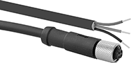 Image of Product. M5 Socket × Wire Leads. Front orientation. Metric Circular Cords. M5 Cords, M5 Socket × Wire Leads.