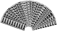 Image of Product. Front orientation. Characters. Laminated Adhesive-Back Character Sets.