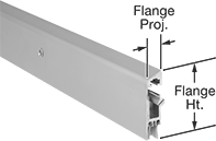 Image of Product. Front orientation. ZoomedIn view. Contains Annotated. Weatherstripping. Self-Adjusting Bottom-Mount Weatherstripping, Brush Weatherstripping Seal.
