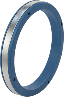Image of Product. Back orientation. Rod Wiper for Open Grooves, for 2-1/4" Rod Diameter.