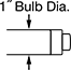 Image of Specification. Front orientation. Contains Annotated. Recessed-Double-Contact-Base Tubular Light Bulbs, T8 Bulb Shape.