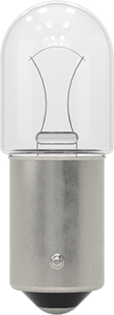 Image of Product. Side1 orientation. Miniature Light Bulb, Bayonet Base, Single Contact, Tubular, Trade No. 755.