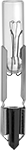 Image of Product. Incandescent. Front orientation. Light Bulbs. Slide-Base Miniature Light Bulbs, Flat-Top Bulb, Incandescent.