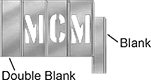 Image of ProductInUse. Front orientation. Contains Annotated. Stencils. Brass Quick-Align Character Stencil Sets.