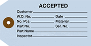 Image of Product. Front orientation. Tags. Material Tracking Tags, Accepted.