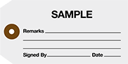 Image of Product. Front orientation. Tags. Material Tracking Tags, Sample.