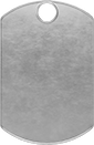 Image of Product. Front orientation. Tags. Metal Engraving and Stamping Tags, Oval, Style L.
