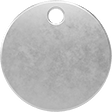 Image of Product. Front orientation. Tags. Metal Engraving and Stamping Tags, Round, Style A.