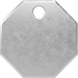 Image of Product. Front orientation. Tags. Metal Engraving and Stamping Tags, Octagon, Style F.