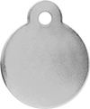 Image of Product. Front orientation. Tags. Metal Engraving and Stamping Tags, Round, Style C.