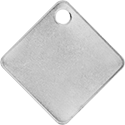 Image of Product. Front orientation. Tags. Metal Engraving and Stamping Tags, Diamond, Style D.