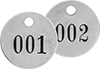 Sequentially Numbered Metal Tags