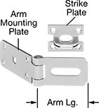 Image of Product. Front orientation. Contains Annotated. Hasps. Padlockable Corner Hasps, Style B.
