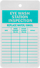 Image of Product. Front orientation. Tags. Inspection Record Tags, Eye Wash Station Inspection.