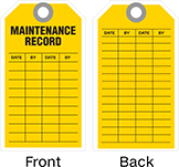 Image of Product. Cable Tie and Wire Tag Holders. Front orientation. Contains Annotated, MultipleImages. Maintenance Record. Inspection Record Tags, Package, Yellow.