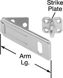 Image of Product. Front orientation. Contains Annotated. Hasps. Padlockable Hasps, Style B.