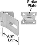 Image of Product. Front orientation. Contains Annotated. Hasps. Padlockable Hasps, Style A.