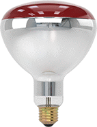 Image of Product. Side1 orientation. Heat Lamp Bulbs. Heat Lamp Bulbs, R40 Bulb Shape.