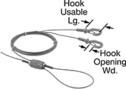 Image of Product. Front orientation. Contains Annotated. Lanyards. Adjustable-Loop-to-Twin-Hook Lanyards—Not for Lifting.