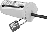Image of Product. With Adjustable-Fit Closure for Max. of 3 Padlocks (Padlock Not Included). Bottom orientation. For 3 Maximum Padlocks. Electrical Plug Lockouts, Adjustable-Fit Closure.