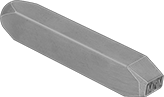 Image of Product. Front orientation. Stamps. Steel Stamp, Made-to-Order, Message, 1 Maximum Line.