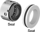 Image of Product. Front orientation. Exploded view. Contains Annotated. Shaft Seals. Heavy Duty Mechanical Pump Shaft Seals.