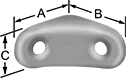 Image of Product. Front orientation. Contains Annotated. Brackets. Corner Brackets, Style 3.