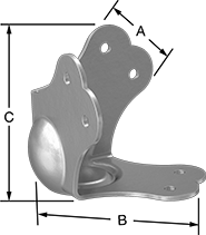 Image of Product. Front orientation. Contains Annotated. Brackets. Corner-Reinforcing Brackets, Outside-Corner Mount.