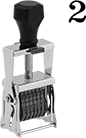 Image of Product. Front orientation. Contains Inset. Stamps. Rubber Stamp, Self-Inking, Rotating Character.