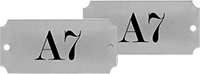 Image of Product. Front orientation. Message Plates. Made-to-Order Identically Numbered and Lettered Message Plates, Style C.