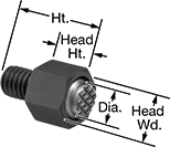Image of Product. Front orientation. Contains Annotated. Grippers. Swivel-Tip Gripper Screws.