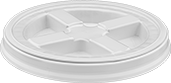 Image of Product. White. Front orientation. Pail Lids. Threaded Pail Lids.