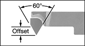 Image of Attribute. Front orientation. ZoomedIn view. Contains Annotated, Border. Lathe Tools. Carbide-Tipped Internal Threading Lathe Tools.