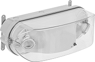 Image of Product. Front orientation. Emergency Backup Lights. Hazardous Environment Emergency Backup Lights.