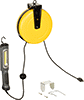 Plug-In Portable Work Lights with Retractable Cord Reels