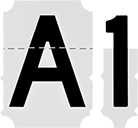 Image of Product. Front orientation. Characters. Quick-Align Adhesive-Back Characters.