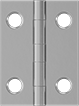 Image of Product. Front orientation. Hinges. Surface-Mount Hinges with Holes.
