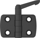 Image of Product. Front orientation. Hinges. Lever-Locking Indexing Hinges.