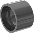 Image of Product. Front orientation. Pipe and Fittings. Drain, Waste, and Vent ABS Pipe Fittings for Chemicals, Straight Connectors, Cement Socket Female.