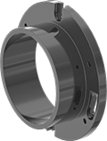 Image of Product. Front. Front orientation. Pipe and Fittings. Drain, Waste, and Vent ABS Pipe Flanges for Chemicals, Flanges, Cement Socket Female, Flat Surface.