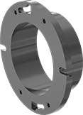 Image of Product. Flat Surface on Back. Back orientation. Pipe and Fittings. Drain, Waste, and Vent ABS Pipe Flanges for Chemicals, Flanges, Cement Socket Female, Flat Surface.